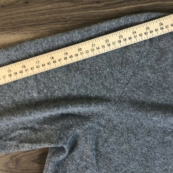 Shephe 100% Cashmere Pullover Sweater Gray Men's Size 52 Long Sleeve - Picture 7 of 9